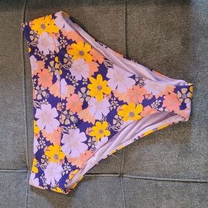 Aerie High Cut Cheeky Bikini Bottom Floral